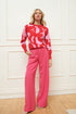 Minka Abstract Crew Neck Sweater